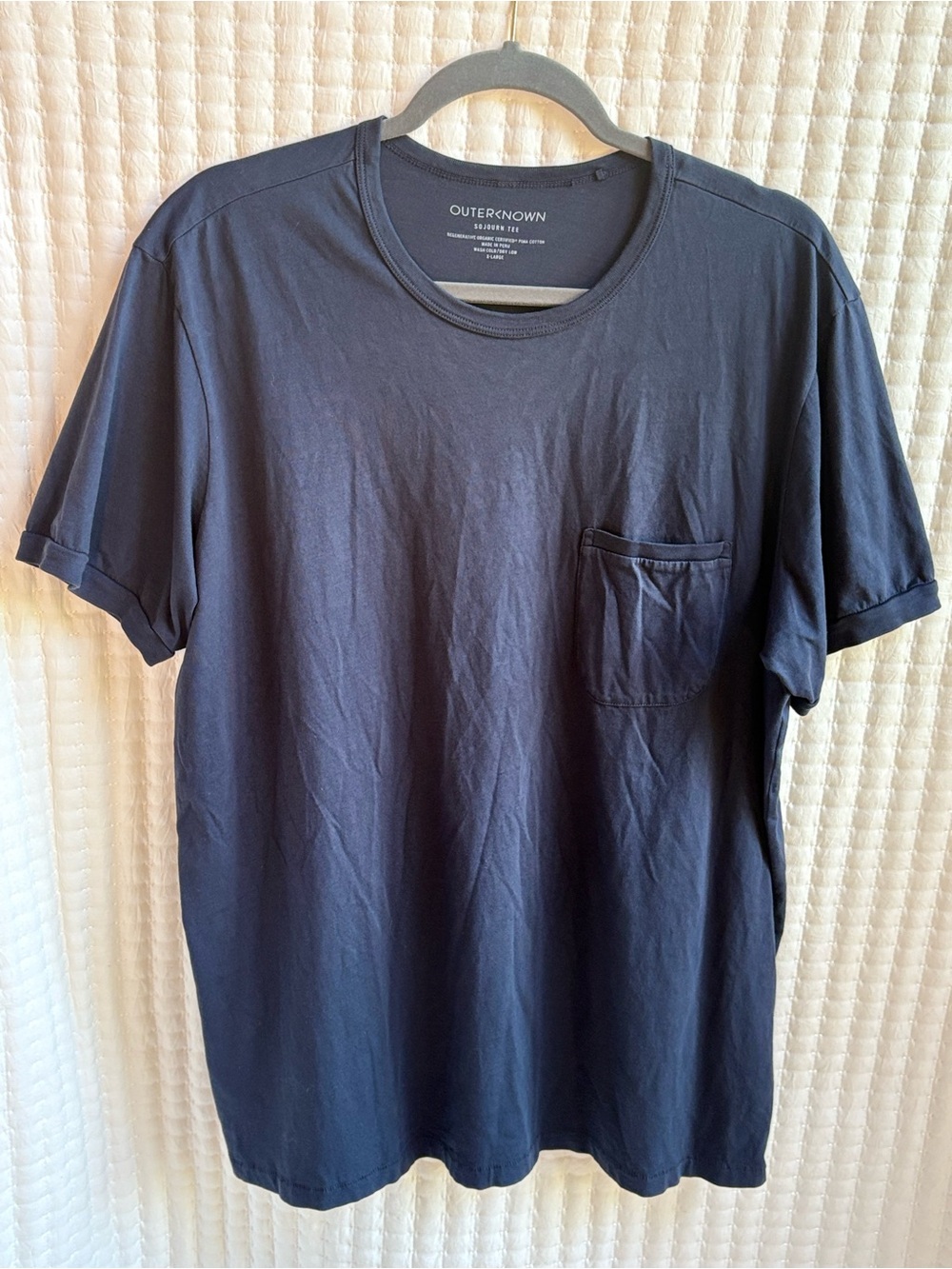Outerknown Men's Navy Pocket Crew Tee